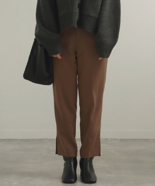 AULI（アウリィ）の「【低身長向けサイズ】PJサイドスリットアンクルテーパードパンツ（その他パンツ・レディース・ブラック/カーキ/モカ・S/XS/XXS）」の19枚目の写真