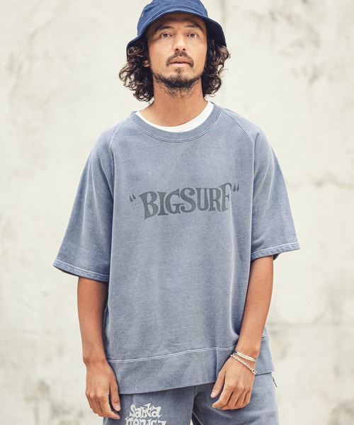 MARBLES(マーブルズ)の「mpa2749-PIGMENT COLOR S-SL SWEAT (BIG SURF)(スウェット・メンズ・チャコール/サックスブルー/ネイビー/レッド/トップグレー・M/L/XL/S)」の4枚目の写真