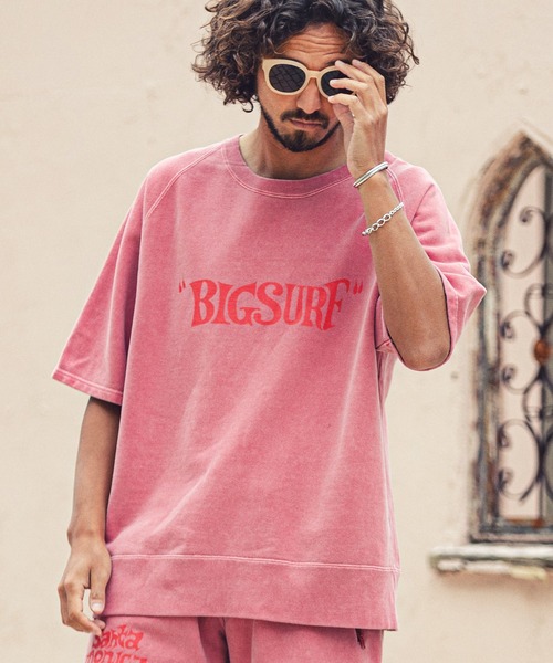 MARBLES(マーブルズ)の「mpa2749-PIGMENT COLOR S-SL SWEAT (BIG SURF)(スウェット・メンズ・チャコール/サックスブルー/ネイビー/レッド/トップグレー・M/L/XL/S)」の6枚目の写真