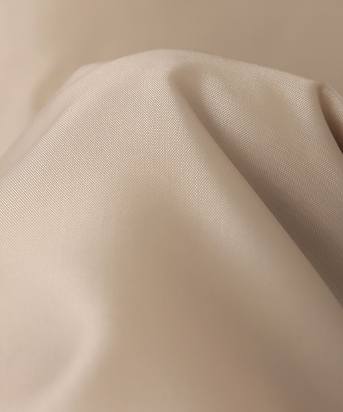 andme（アンドミー）の「合皮パイピングピーチ起毛キルティングロングコート（ノーカラーコート・レディース・モカ/アイボリー/ベージュ・M）」の21枚目の写真