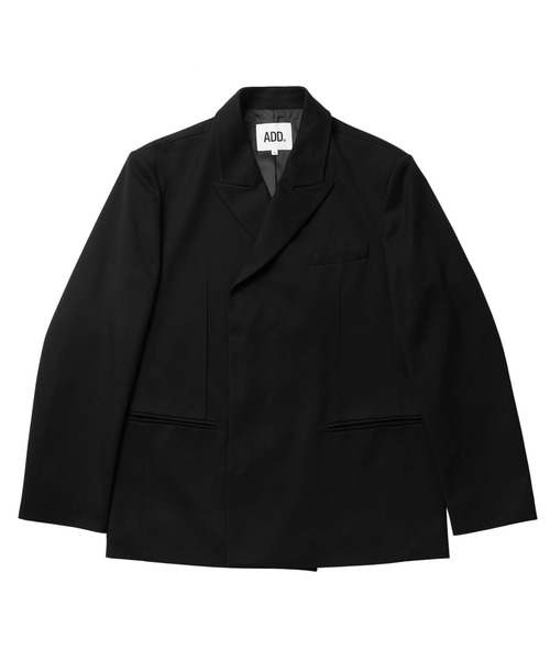 ADD SEOUL（エーディーディーソウル）の「【ADD SEOUL】HIDDEN BUTTON BLAZER / オーバーサイズ ダブルブレスト テーラードジャケット / セットアップ対応（テーラードジャケット・メンズ・ブラック/ダークブラウン・MEDIUM/LARGE）」の9枚目の写真