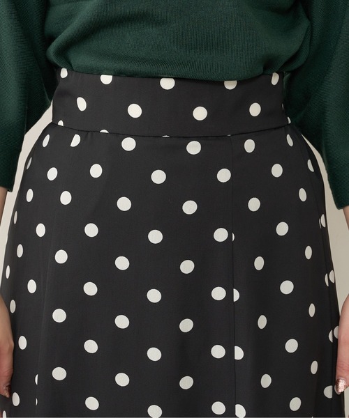 natural couture（ナチュラルクチュール）の「WEB限定カラー有り/osono長さ変えれるレトロドットスカート（スカート・レディース・ブラック/ブラウン/オフホワイト・FREE）」の14枚目の写真
