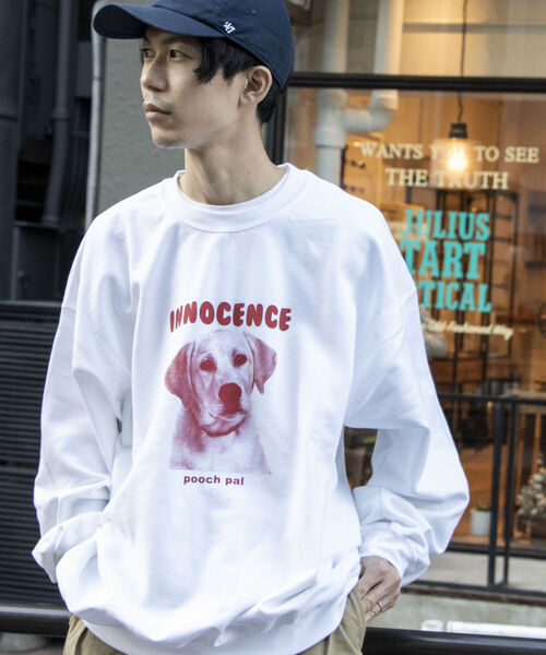 GLOSTER(グロスター)の「【GLOSTER/グロスター】DOG&CAT カラー裏起毛スウェット(スウェット・メンズ・ホワイト/ベージュ/サックスブルー・MEDIUM/LARGE)」の13枚目の写真