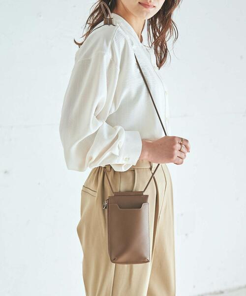 coen（コーエン）の「スリムお財布ショルダーバッグ（ショルダーバッグ・レディース・ブラック/ライム/モカ・FREE）」の5枚目の写真