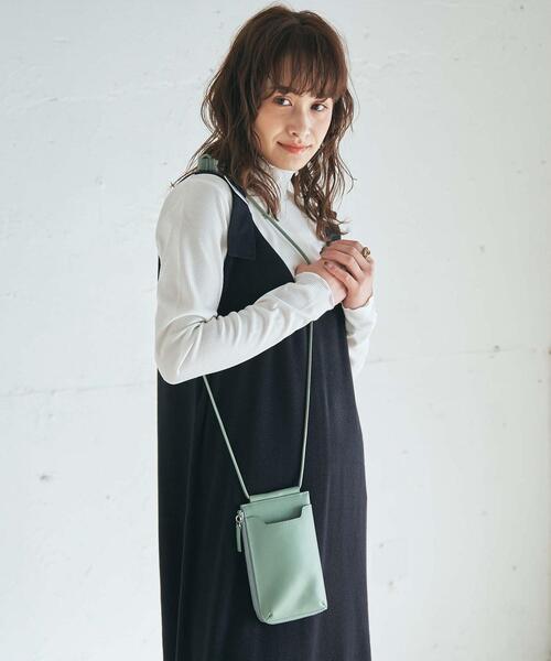 coen（コーエン）の「スリムお財布ショルダーバッグ（ショルダーバッグ・レディース・ブラック/ライム/モカ・FREE）」の13枚目の写真