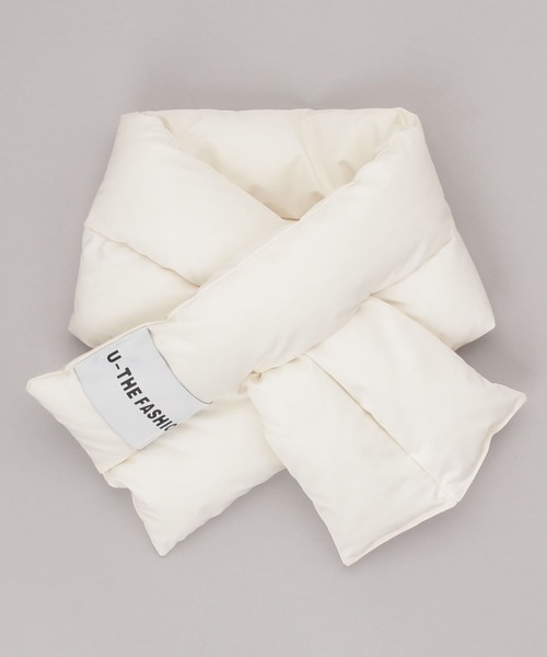 MANGROVE（マングローブ）の「キルティングダウンマフラー（マフラー・レディース・ブラック/ライトピンク/ホワイト/ベージュ・FREE）」の2枚目の写真