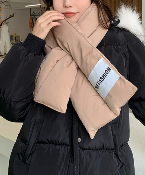 MANGROVE（マングローブ）の「キルティングダウンマフラー（マフラー・レディース・ブラック/ライトピンク/ホワイト/ベージュ・FREE）」の19枚目の写真