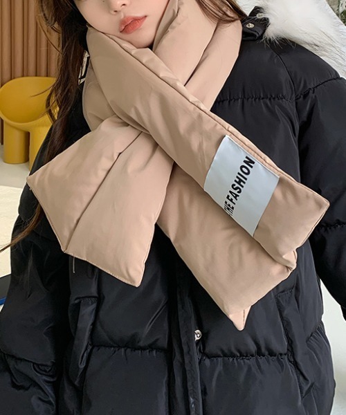 MANGROVE（マングローブ）の「キルティングダウンマフラー（マフラー・レディース・ブラック/ライトピンク/ホワイト/ベージュ・FREE）」の17枚目の写真