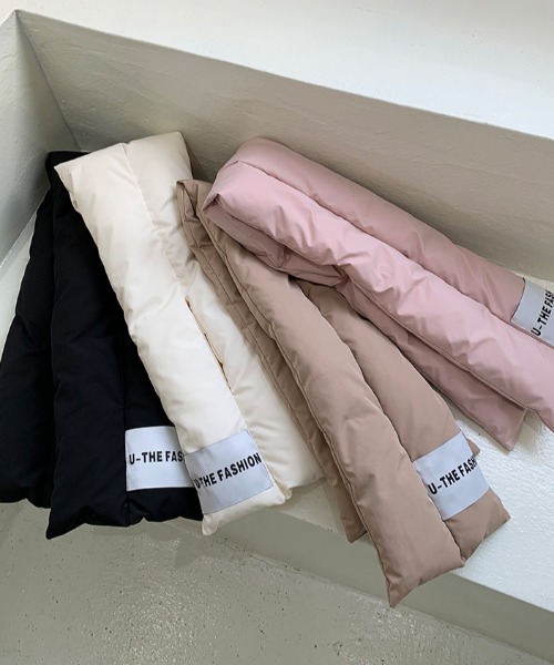 MANGROVE（マングローブ）の「キルティングダウンマフラー（マフラー・レディース・ブラック/ライトピンク/ホワイト/ベージュ・FREE）」の5枚目の写真