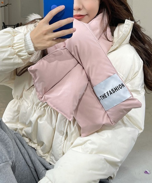 MANGROVE（マングローブ）の「キルティングダウンマフラー（マフラー・レディース・ブラック/ライトピンク/ホワイト/ベージュ・FREE）」の15枚目の写真