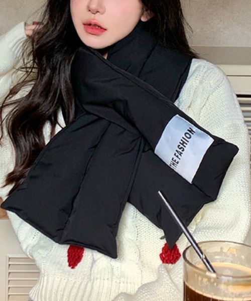 MANGROVE（マングローブ）の「キルティングダウンマフラー（マフラー・レディース・ブラック/ライトピンク/ホワイト/ベージュ・FREE）」の10枚目の写真