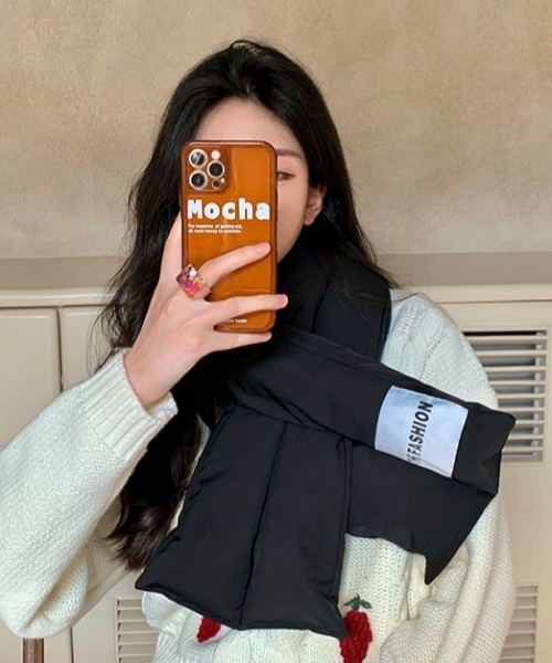 MANGROVE（マングローブ）の「キルティングダウンマフラー（マフラー・レディース・ブラック/ライトピンク/ホワイト/ベージュ・FREE）」の9枚目の写真