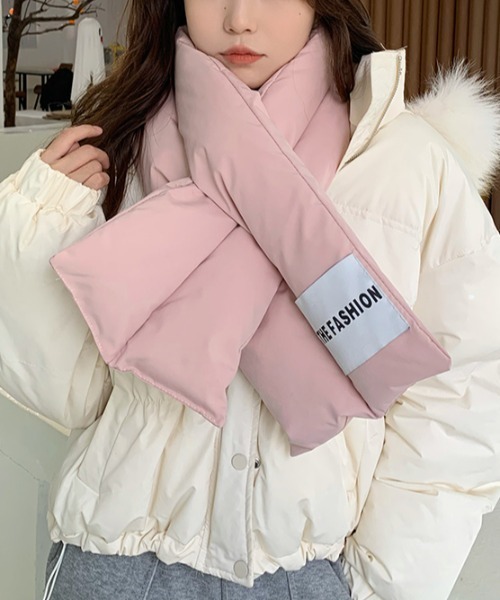 MANGROVE（マングローブ）の「キルティングダウンマフラー（マフラー・レディース・ブラック/ライトピンク/ホワイト/ベージュ・FREE）」の14枚目の写真