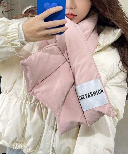 MANGROVE（マングローブ）の「キルティングダウンマフラー（マフラー・レディース・ブラック/ライトピンク/ホワイト/ベージュ・FREE）」の16枚目の写真