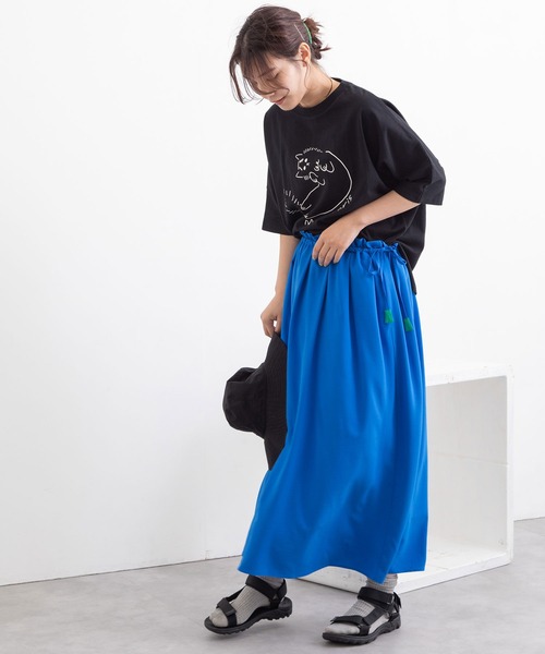 POU DOU DOU(プードゥドゥ)の「タックギャザーカラースカート(スカート・レディース・レッド/ブルー/グリーン・3)」の19枚目の写真