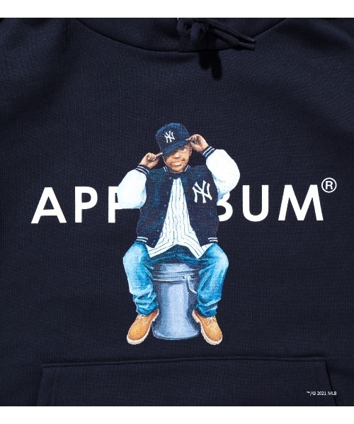 APPLEBUM（アップルバム）の「“NY Yankees Boy” Sweat Parka（パーカー・メンズ・ヘザーグレー/ネイビー・MEDIUM/XX-LARGE/LARGE/X-LARGE）」の5枚目の写真