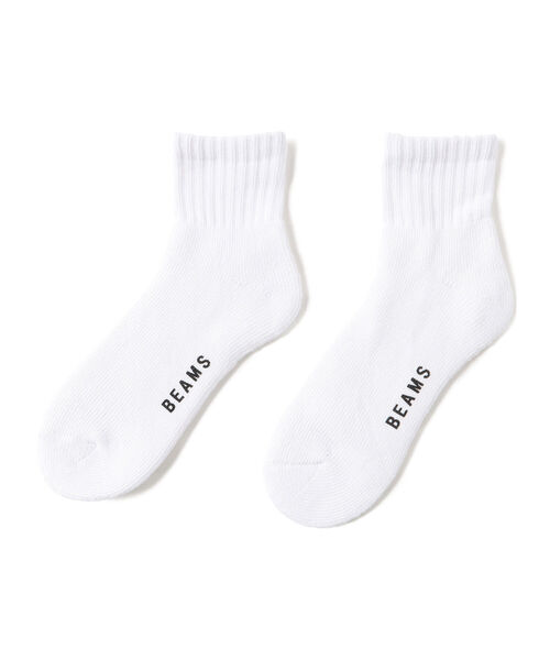 BEAMS(ビームス)の「BEAMS / パイルソックス 2P(ソックス/靴下・メンズ・ホワイト/ブラック/オフホワイト・ONE SIZE)」の2枚目の写真