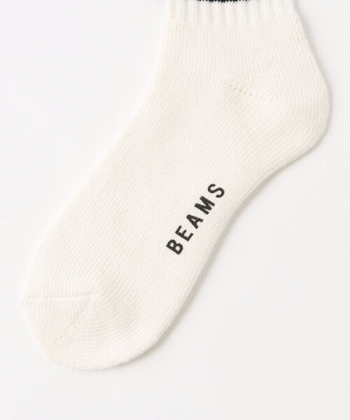 BEAMS(ビームス)の「BEAMS / パイルソックス 2P(ソックス/靴下・メンズ・ホワイト/ブラック/オフホワイト・ONE SIZE)」の7枚目の写真