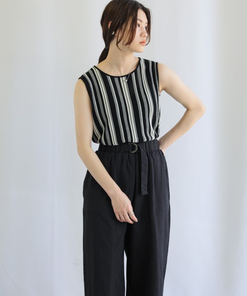 ☆WEEKEND☆直営店買付☆お洒落リネンワイドパンツ/VELIERO リネンセンターラインワイドパンツ（スラックス）｜select MOCA