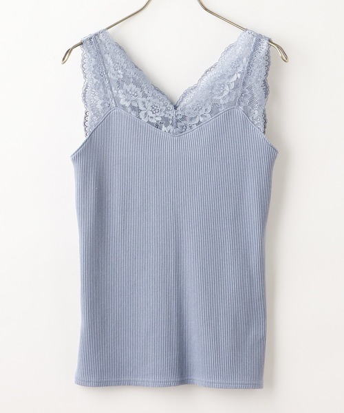 Honeys（ハニーズ）の「レース使いタンクトップ（タンクトップ・レディース・ブルー/ライトグレー/ブラック/ホワイト/ピンク系その他/モカ・LL/S/L/M）」の18枚目の写真
