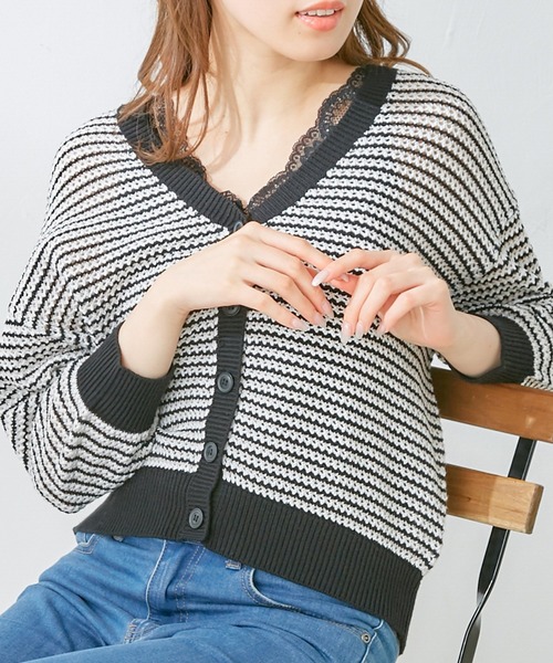 Honeys（ハニーズ）の「レース使いタンクトップ（タンクトップ・レディース・ブルー/ライトグレー/ブラック/ホワイト/ピンク系その他/モカ・LL/S/L/M）」の9枚目の写真