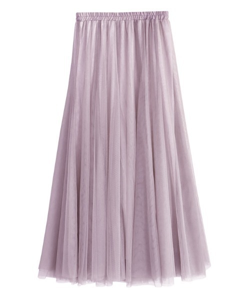 Pierrot（ピエロ）の「チュールスカート ロング丈（スカート・レディース・ブラック/ベージュ/ブルー/ラベンダー/チャコール/スモークピンク/カーキ/ネイビー/ブラウン・M/L）」の9枚目の写真
