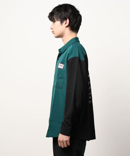 SPENDY'S Store（スペンディーズストア）の「＜(What it isNt)ART BY MARKGONZALES//ワット イット イズント  マークゴンザレス＞クレイジー切替ワークシャツ（シャツ/ブラウス・メンズ・ホワイト系/グリーン系・XL/L/M）」の18枚目の写真