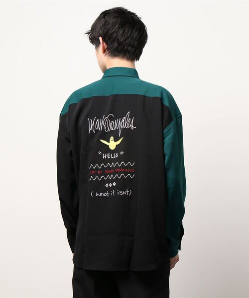 SPENDY'S Store（スペンディーズストア）の「＜(What it isNt)ART BY MARKGONZALES//ワット イット イズント  マークゴンザレス＞クレイジー切替ワークシャツ（シャツ/ブラウス・メンズ・ホワイト系/グリーン系・XL/L/M）」の20枚目の写真
