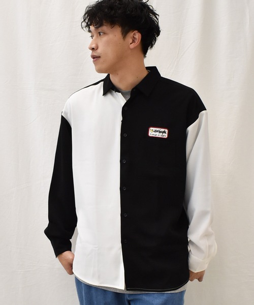 SPENDY'S Store（スペンディーズストア）の「＜(What it isNt)ART BY MARKGONZALES//ワット イット イズント  マークゴンザレス＞クレイジー切替ワークシャツ（シャツ/ブラウス・メンズ・ホワイト系/グリーン系・XL/L/M）」の5枚目の写真