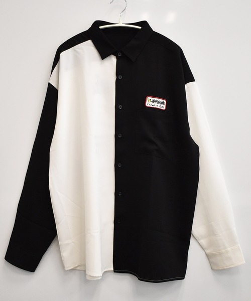SPENDY'S Store（スペンディーズストア）の「＜(What it isNt)ART BY MARKGONZALES//ワット イット イズント  マークゴンザレス＞クレイジー切替ワークシャツ（シャツ/ブラウス・メンズ・ホワイト系/グリーン系・XL/L/M）」の8枚目の写真