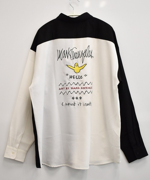 SPENDY'S Store（スペンディーズストア）の「＜(What it isNt)ART BY MARKGONZALES//ワット イット イズント  マークゴンザレス＞クレイジー切替ワークシャツ（シャツ/ブラウス・メンズ・ホワイト系/グリーン系・XL/L/M）」の9枚目の写真