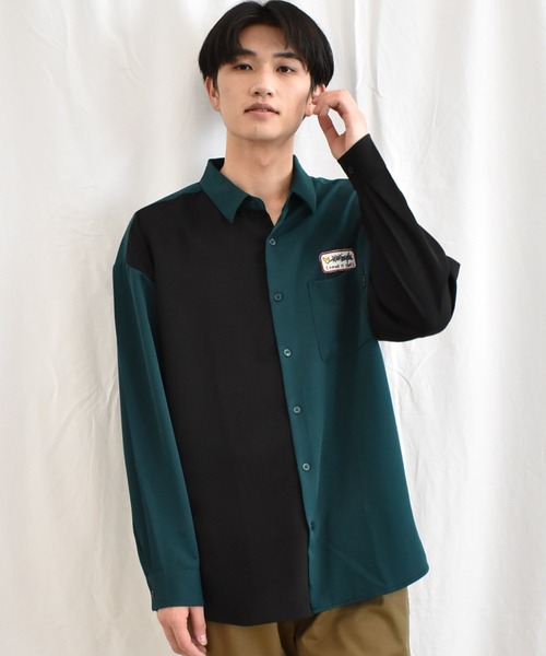 SPENDY'S Store（スペンディーズストア）の「＜(What it isNt)ART BY MARKGONZALES//ワット イット イズント  マークゴンザレス＞クレイジー切替ワークシャツ（シャツ/ブラウス・メンズ・ホワイト系/グリーン系・XL/L/M）」の11枚目の写真