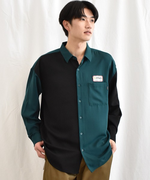 SPENDY'S Store（スペンディーズストア）の「＜(What it isNt)ART BY MARKGONZALES//ワット イット イズント  マークゴンザレス＞クレイジー切替ワークシャツ（シャツ/ブラウス・メンズ・ホワイト系/グリーン系・XL/L/M）」の12枚目の写真