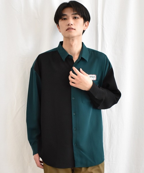 SPENDY'S Store（スペンディーズストア）の「＜(What it isNt)ART BY MARKGONZALES//ワット イット イズント  マークゴンザレス＞クレイジー切替ワークシャツ（シャツ/ブラウス・メンズ・ホワイト系/グリーン系・XL/L/M）」の13枚目の写真