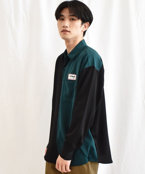 SPENDY'S Store（スペンディーズストア）の「＜(What it isNt)ART BY MARKGONZALES//ワット イット イズント  マークゴンザレス＞クレイジー切替ワークシャツ（シャツ/ブラウス・メンズ・ホワイト系/グリーン系・XL/L/M）」の14枚目の写真