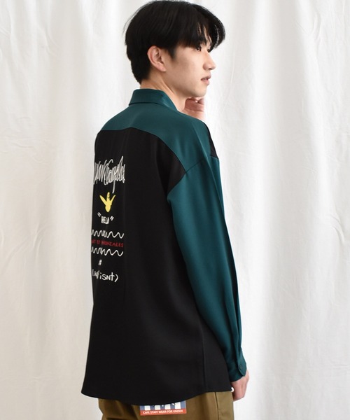 SPENDY'S Store（スペンディーズストア）の「＜(What it isNt)ART BY MARKGONZALES//ワット イット イズント  マークゴンザレス＞クレイジー切替ワークシャツ（シャツ/ブラウス・メンズ・ホワイト系/グリーン系・XL/L/M）」の15枚目の写真