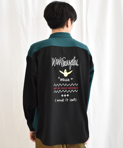 SPENDY'S Store（スペンディーズストア）の「＜(What it isNt)ART BY MARKGONZALES//ワット イット イズント  マークゴンザレス＞クレイジー切替ワークシャツ（シャツ/ブラウス・メンズ・ホワイト系/グリーン系・XL/L/M）」の16枚目の写真