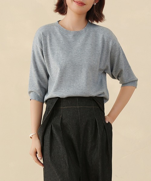 Doux Belle（ドゥーベル）の「Vネック・ラウンドネックハイゲージ六分