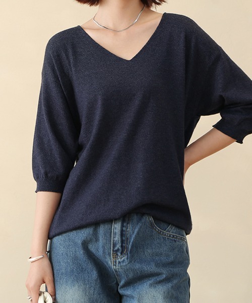 RUYSSELNO CIDAM（ラッセルノ）Vネックニット　セーター　サイズ6 RUYSSELNO CIDAM（ラッセルノ）Vネックニット セーター サイズ6