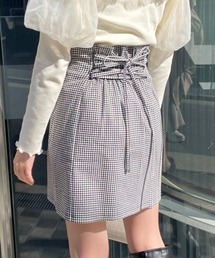 バックレースアップミニスカート