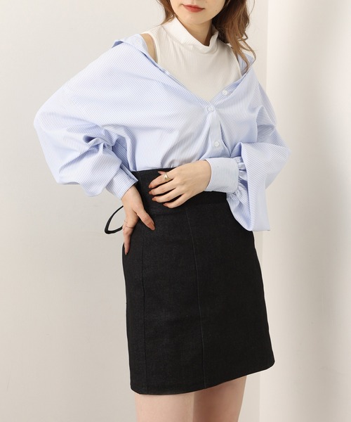 nice clap バックレースアップテーラージャケット ネイビー nice clap バックレースアップテーラージャケット ネイビー