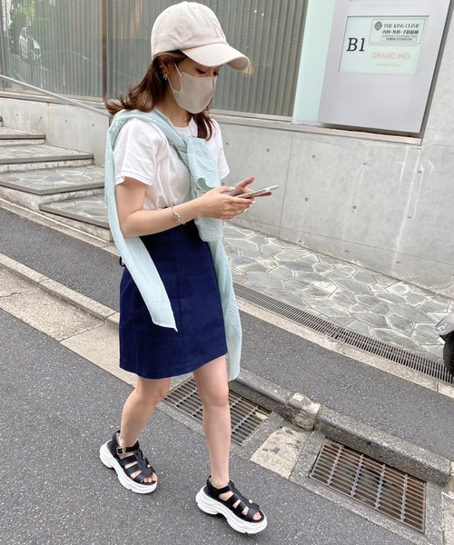 one after another NICE CLAUP(ワンアフターアナザーナイスクラップ)の「バックレースアップミニスカート(スカート・レディース・ブラック/ネイビー/ブラウン/チェック・FREE)」の12枚目の写真