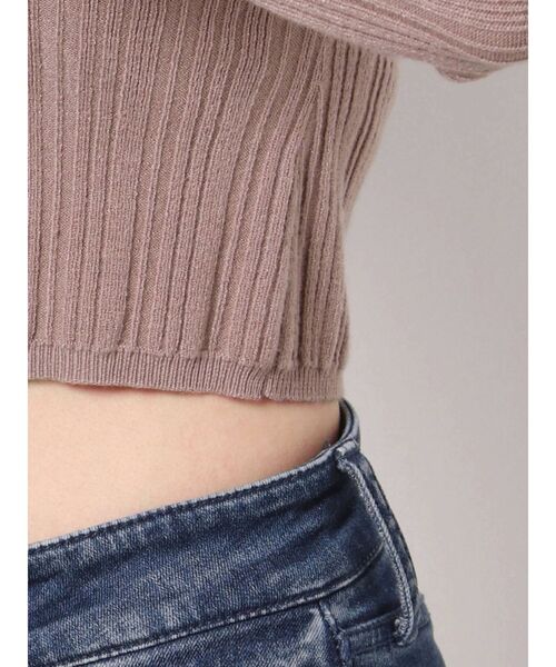 RESEXXY（リゼクシー）の「バスト切り替え2WAYニットトップス（ニット/セーター・レディース・ブラック/ベージュ/ピンク/ブルー/アイボリー・FREE）」の12枚目の写真