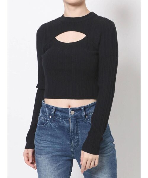 RESEXXY（リゼクシー）の「バスト切り替え2WAYニットトップス（ニット/セーター・レディース・ブラック/ベージュ/ピンク/ブルー/アイボリー・FREE）」の19枚目の写真