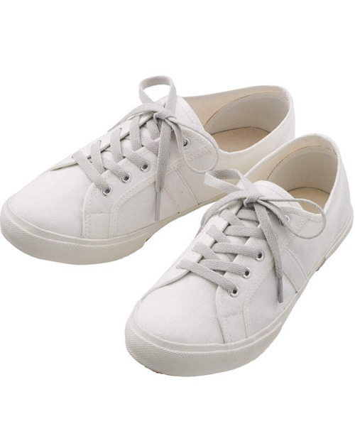 DAY CLOSET(デイ クローゼット)の「撥水加工ベーシックスニーカー(スニーカー・レディース・ホワイト/モカ/グレー/ネイビー/ブラック/ピンク・24.5cm/23.5cm/23.0cm/24.0cm/22.5cm/25.0cm)」の2枚目の写真