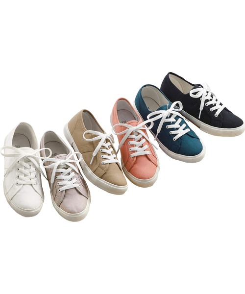 DAY CLOSET(デイ クローゼット)の「撥水加工ベーシックスニーカー(スニーカー・レディース・ホワイト/モカ/グレー/ネイビー/ブラック/ピンク・24.5cm/23.5cm/23.0cm/24.0cm/22.5cm/25.0cm)」の7枚目の写真