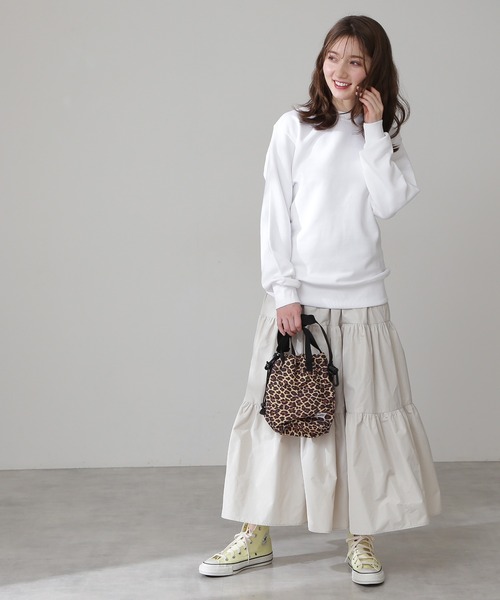 N.(N. Natural Beauty Basic)(エヌエヌナチュラルビューティーベーシック)の「◆シャンブレータフタスカート(スカート・レディース・ブラック/ナチュラル/パープル・MEDIUM)」の11枚目の写真