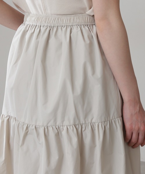 N.(N. Natural Beauty Basic)(エヌエヌナチュラルビューティーベーシック)の「◆シャンブレータフタスカート(スカート・レディース・ブラック/ナチュラル/パープル・MEDIUM)」の7枚目の写真