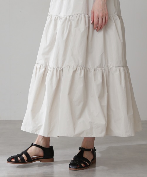 N.(N. Natural Beauty Basic)(エヌエヌナチュラルビューティーベーシック)の「◆シャンブレータフタスカート(スカート・レディース・ブラック/ナチュラル/パープル・MEDIUM)」の5枚目の写真