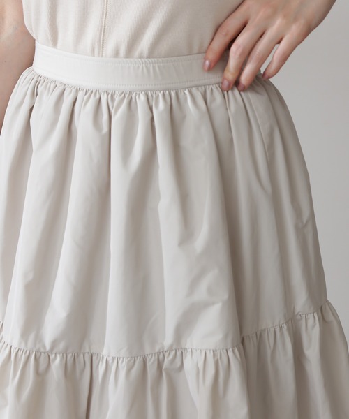 N.(N. Natural Beauty Basic)(エヌエヌナチュラルビューティーベーシック)の「◆シャンブレータフタスカート(スカート・レディース・ブラック/ナチュラル/パープル・MEDIUM)」の13枚目の写真